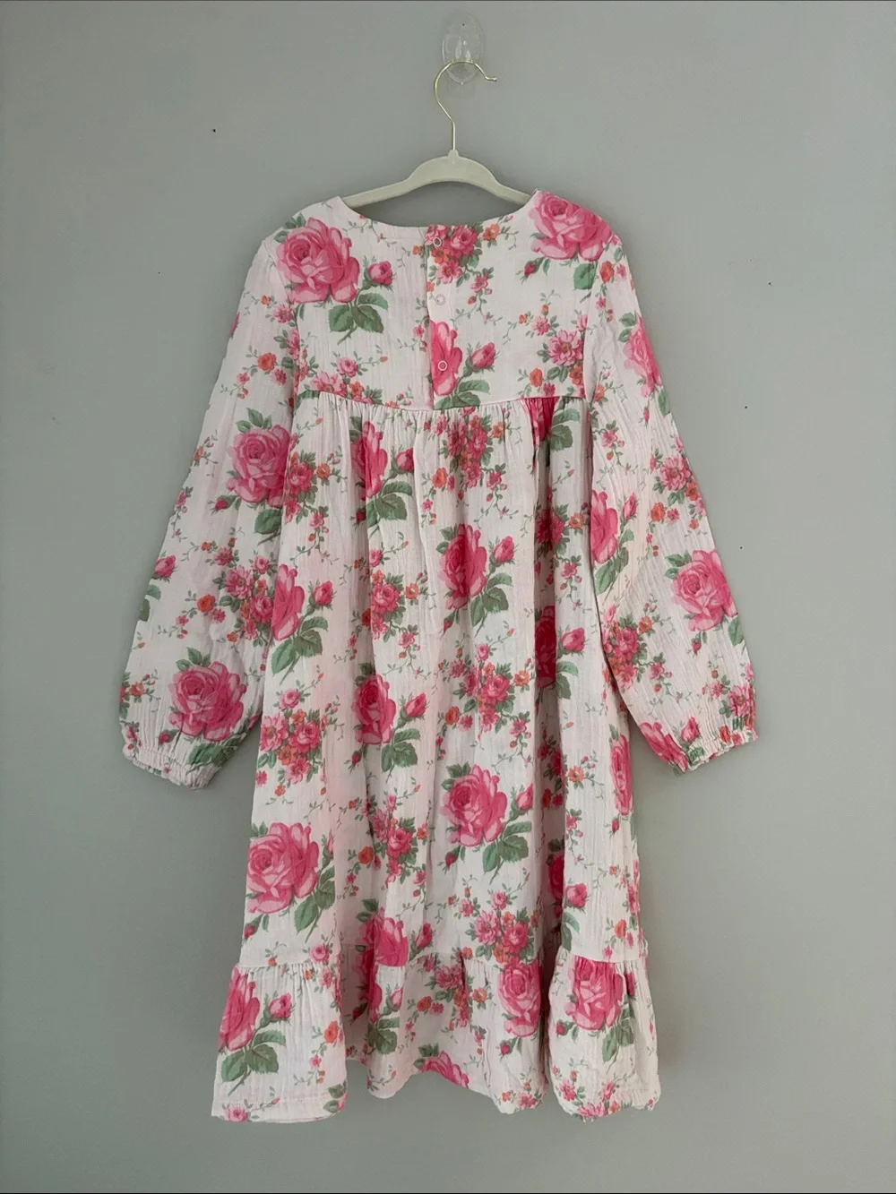 NWT SpearmintLove Girls' Pink Floral Long-Sleeve Dress